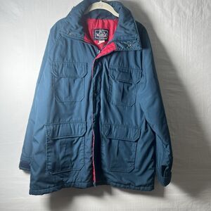 Vintage Women’s Woolwich Rain Field Workwear Jacket Puffer Pink Lined size XL